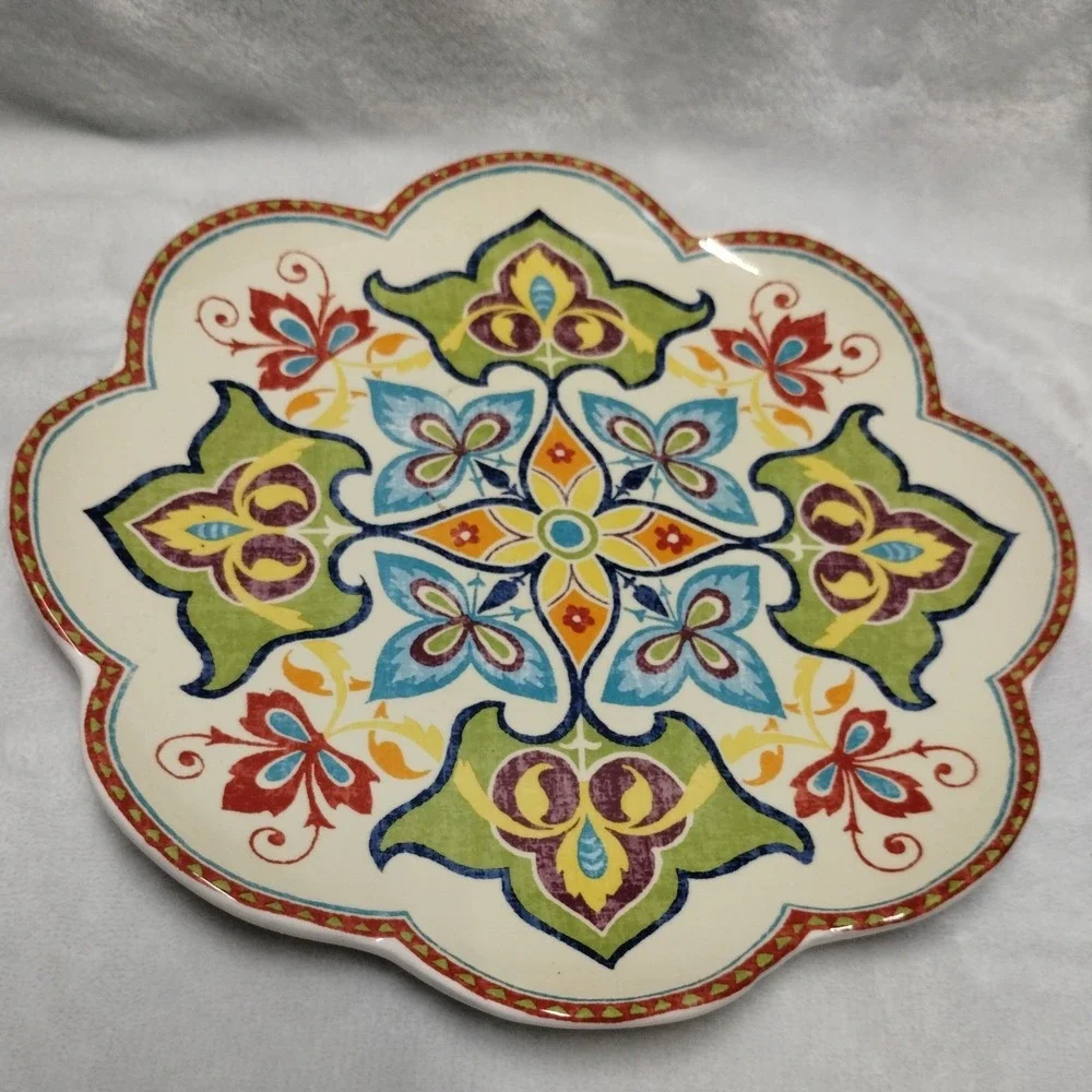Pier 1 Imports Tapestry Ironstone Scalloped‎ 9.25